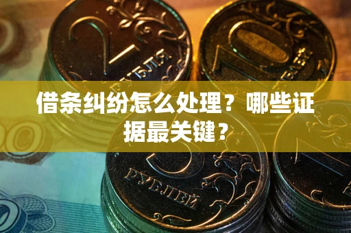 北京借条纠纷怎么处理？哪些证据最关键？