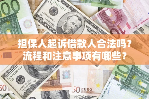 北京担保人起诉借款人合法吗？流程和注意事项有哪些？