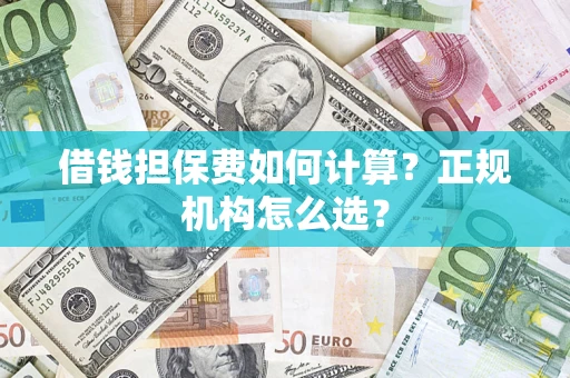 北京借钱担保费如何计算？正规机构怎么选？