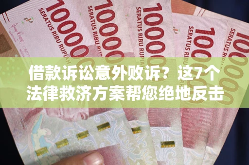 北京借款诉讼意外败诉？这7个法律救济方案帮您绝地反击！