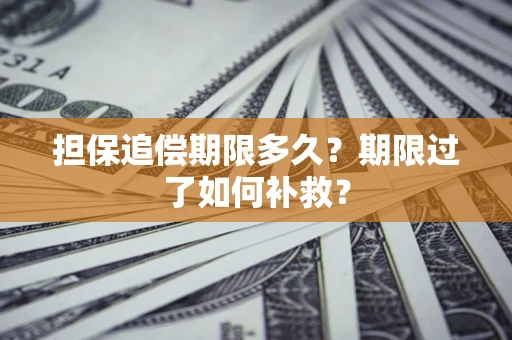 北京担保追偿期限多久？期限过了如何补救？