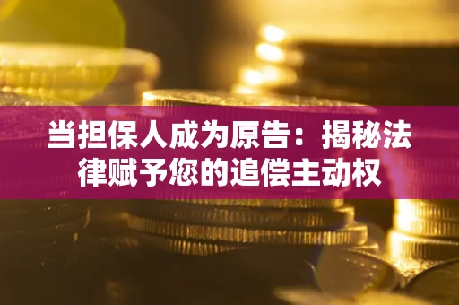 北京当担保人成为原告：揭秘法律赋予您的追偿主动权